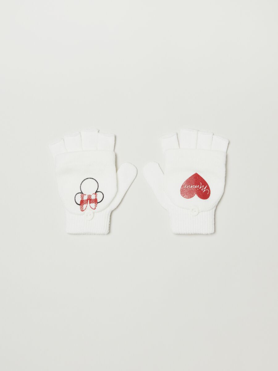 Half-finger gloves with Minnie Mouse print_1