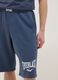 Blue cotton blend shorts regular fit with Everlast logo_3