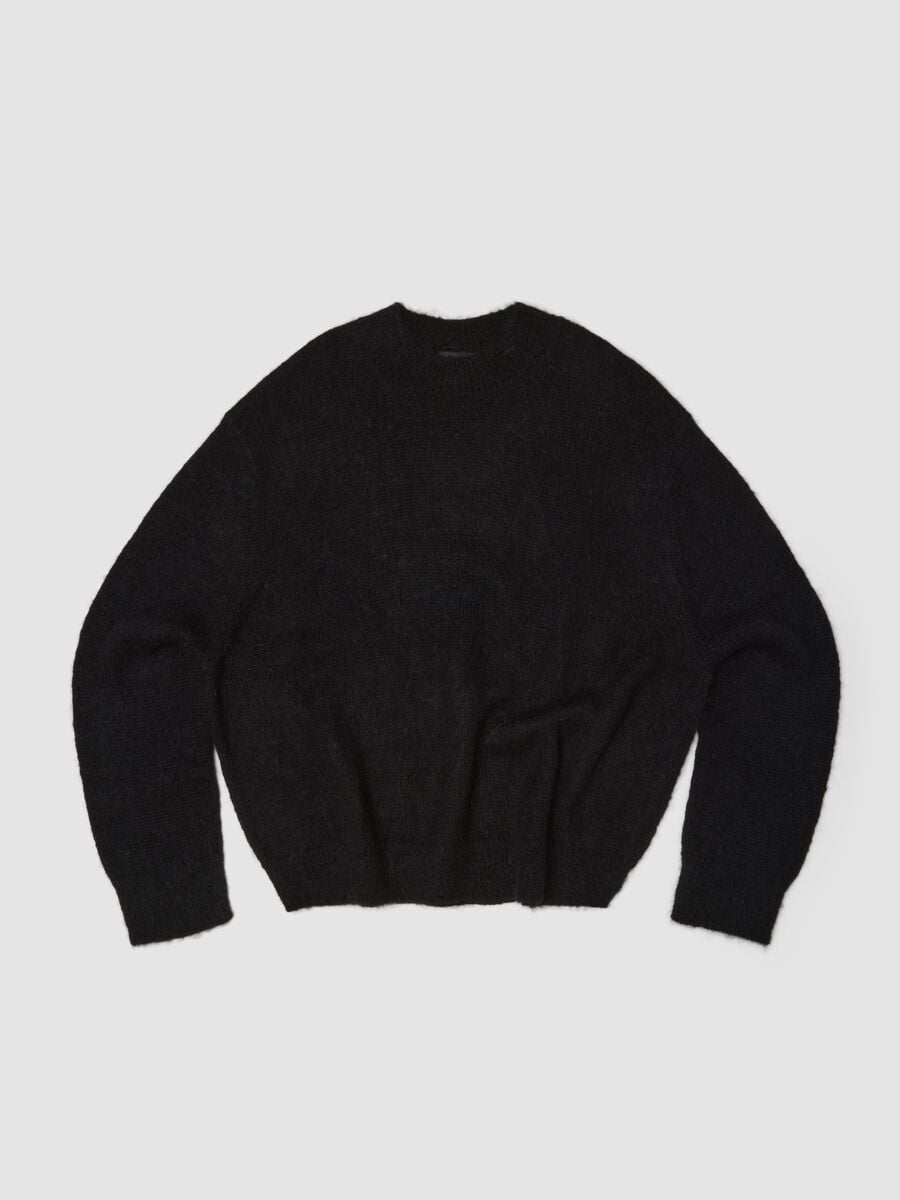 Black Mohair Crew Neck_0