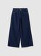 Girls' blue denim wide leg jeans in pure cotton_3