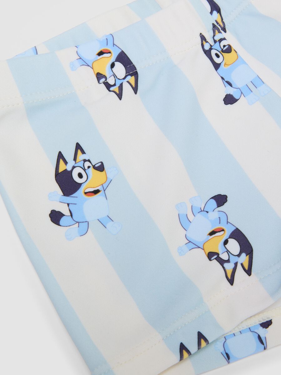 Blue printed swim trunks for boys_2