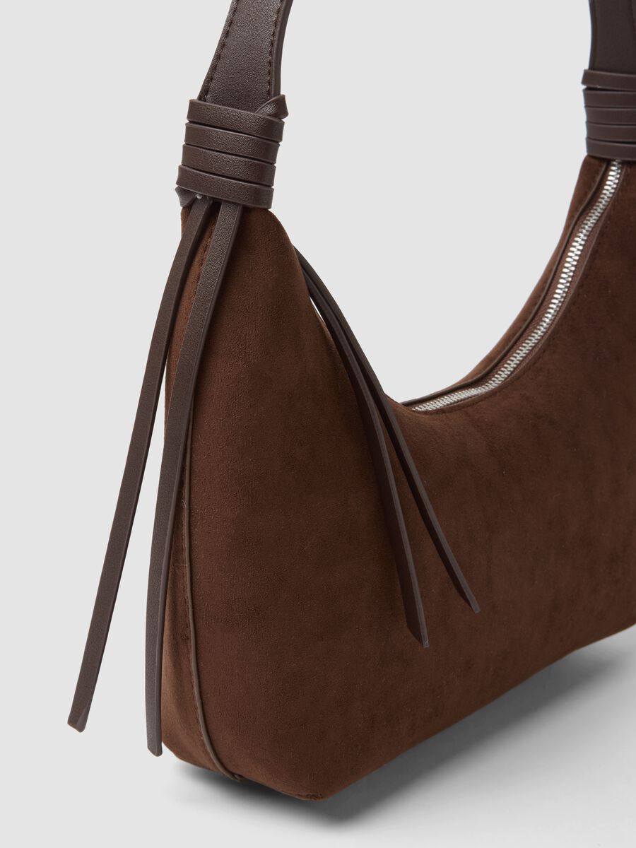 Braune Hobo-Tasche aus Stretchstoff_1