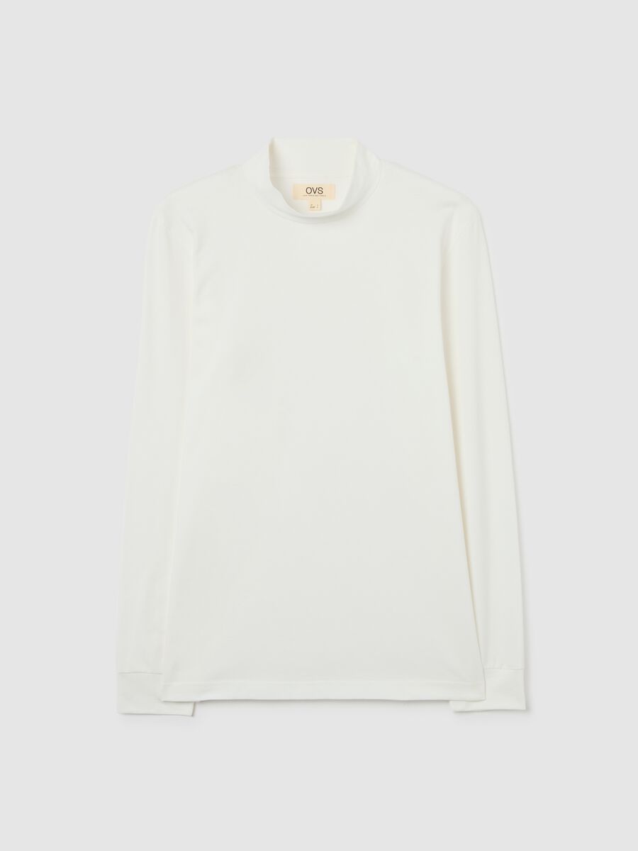 White Long-Sleeve Cotton T-Shirt_4