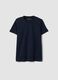 Camiseta azul de algod&oacute;n Supima de manga corta, corte regular_4