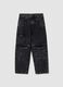 Schwarze Cargo-Jeans aus reiner Baumwolle, Skater Fit_3