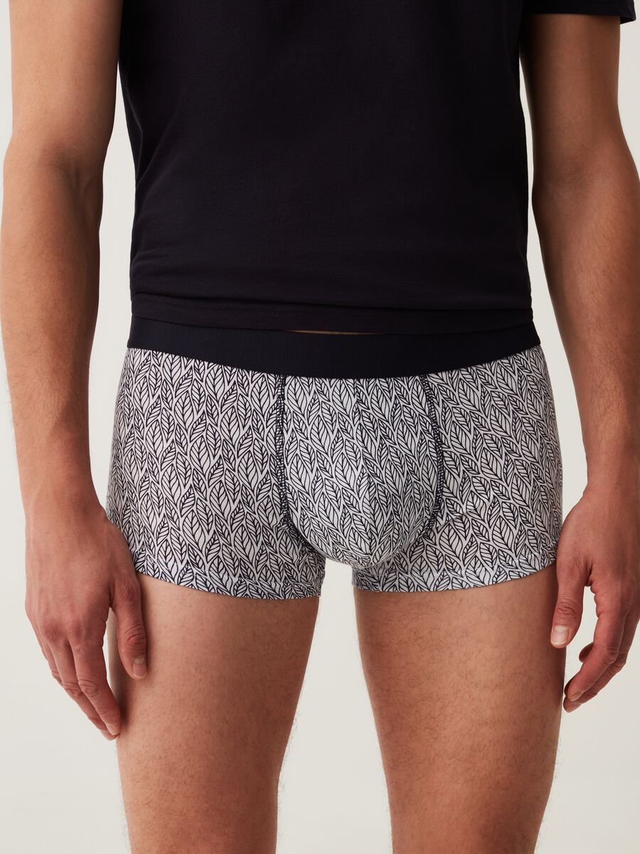 Five-pack stretch cotton boxer shorts with pattern_1