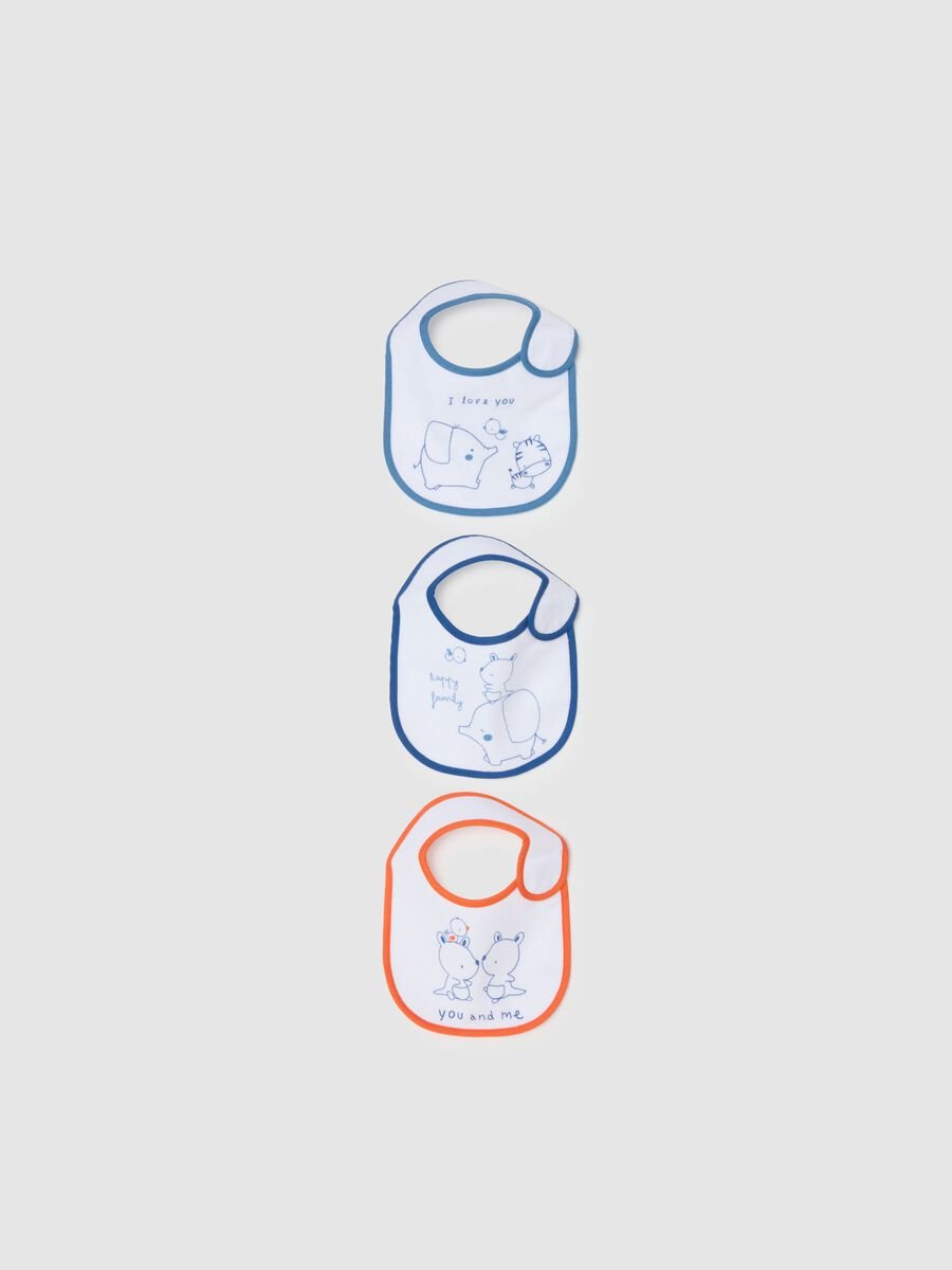 Tripack Multicolour Cotton Bibs for Babies_0
