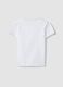 Girls&rsquo; white pure cotton slim-fit T-shirt with rhinestones_1
