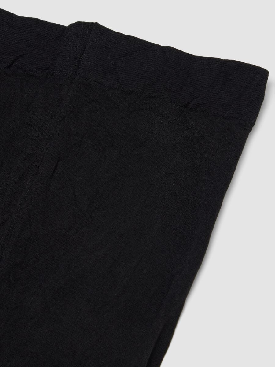Black stretch tights with Lurex yarn_2