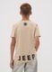 T-shirt beige 100 % coton avec imprim&eacute; devant et dos_2