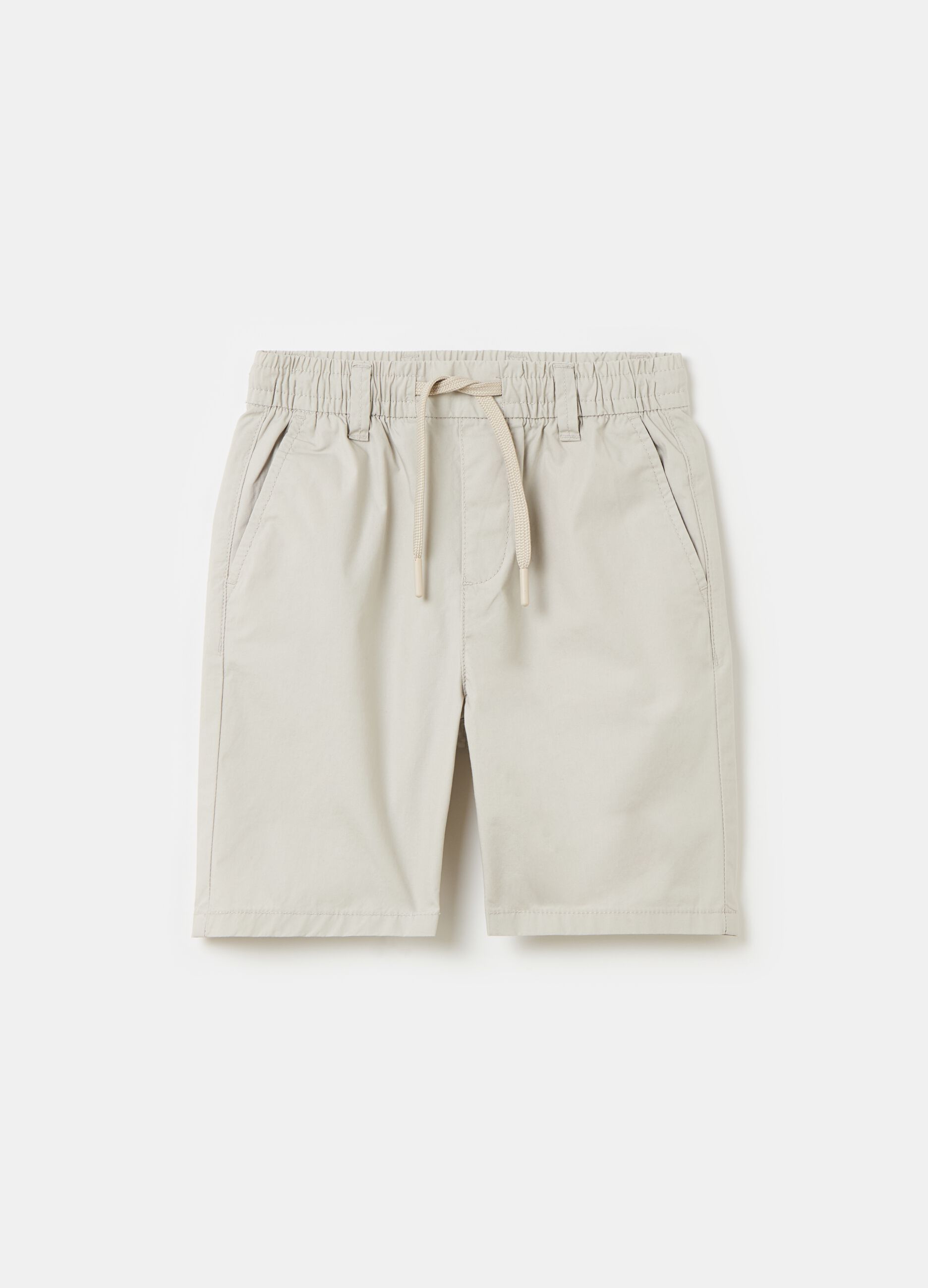 Shorts de algodón con cordón de ajuste