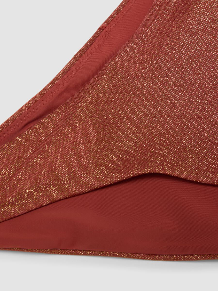 Orangefarbene Stretch-Badehose mit Glitzerstruktur_5