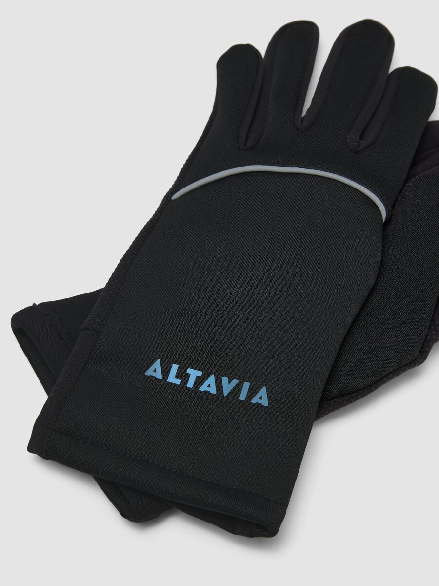 Guanti neri outdoor con inserti riflettenti ALTAVIA WITH DEBORAH COMPAGNONI_1