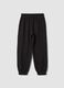 Girls&rsquo; black pure cotton joggers, regular fit_0