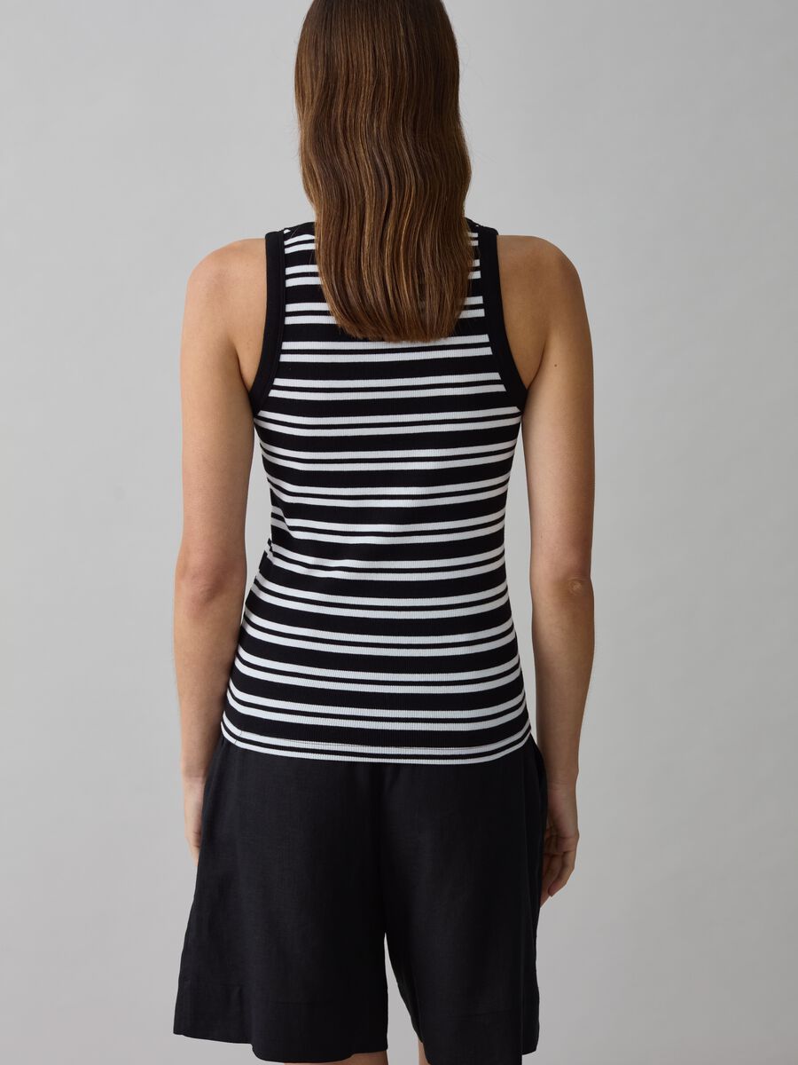 Ribbed tank top with striped pattern_2
