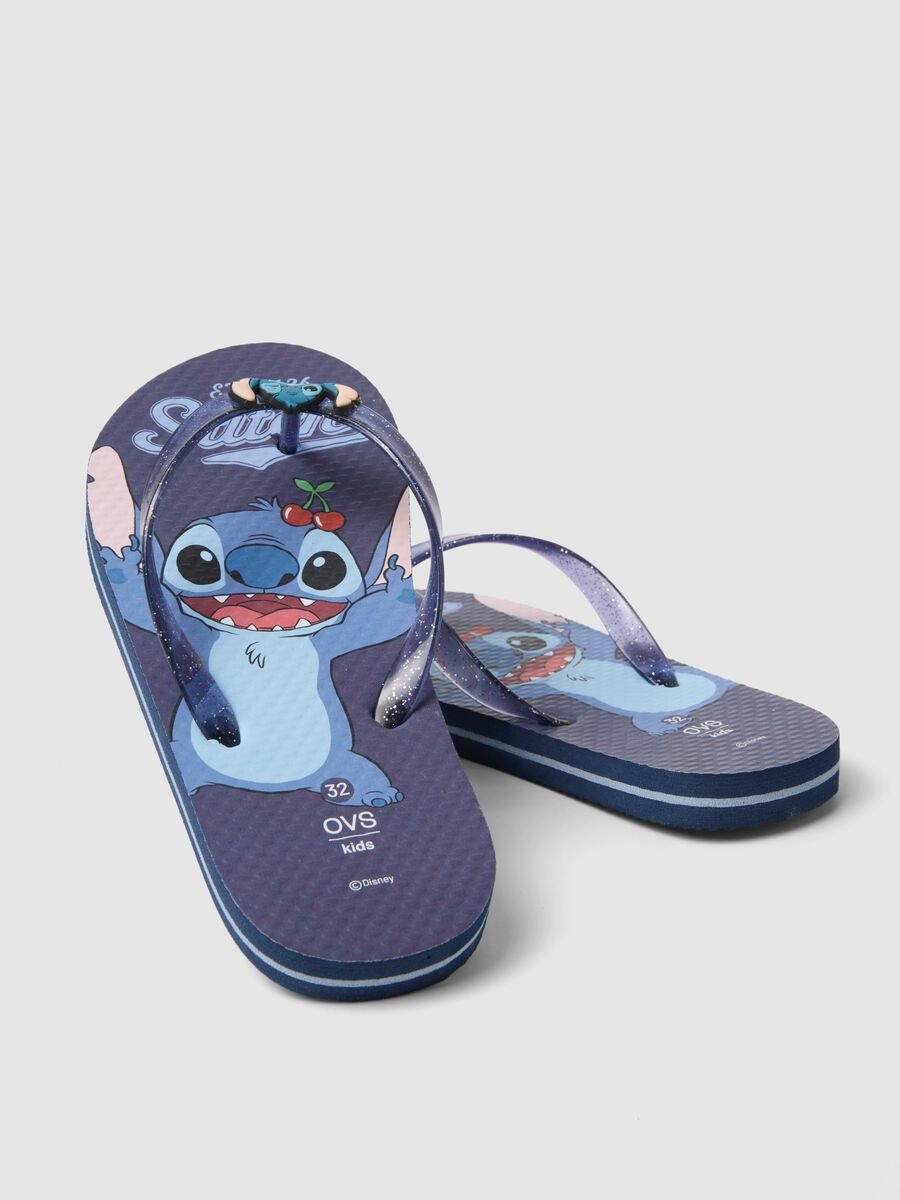Blue Stitch print flip-flops_2
