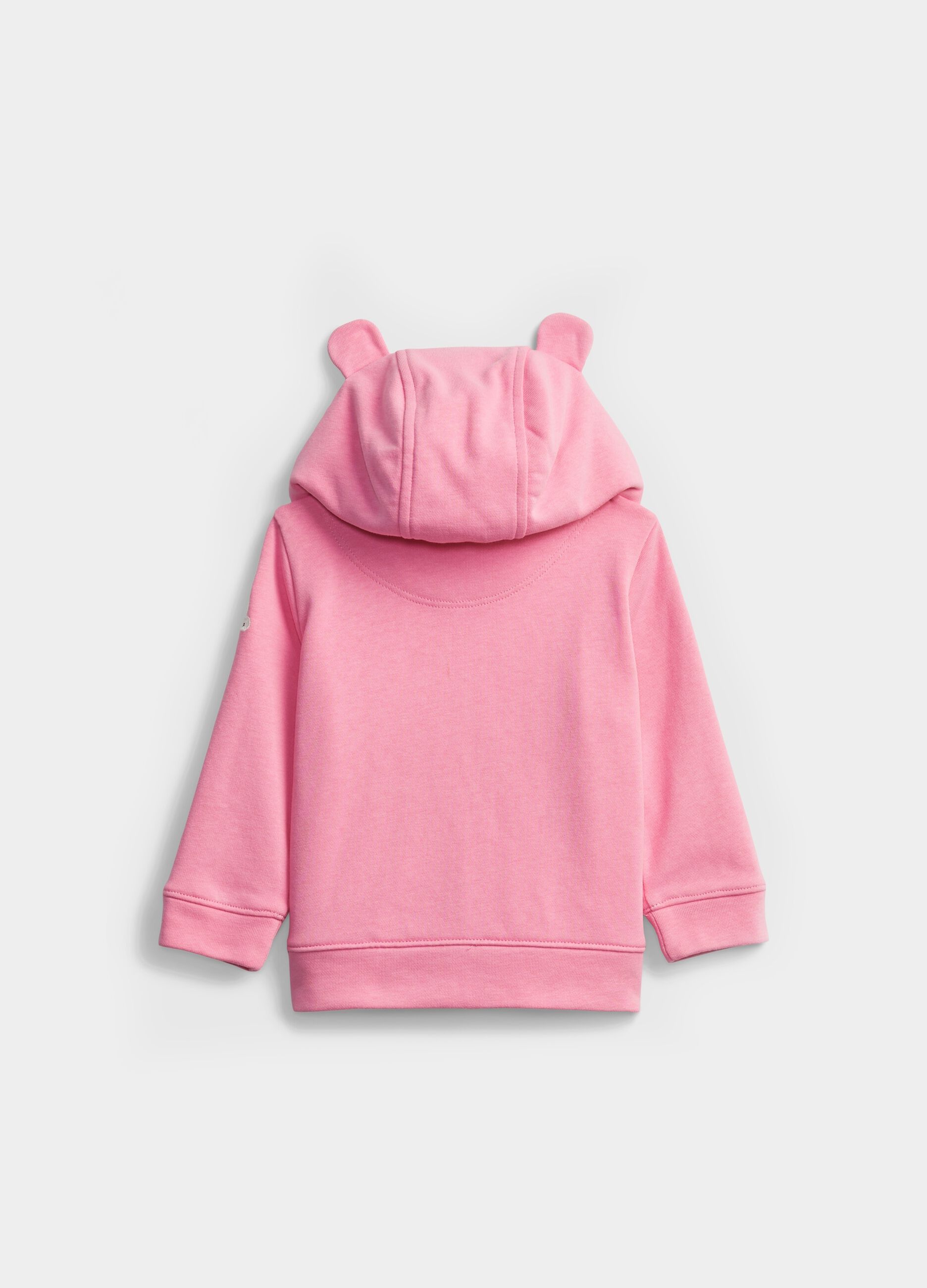 Full-zip sweatshirt with hood and ears