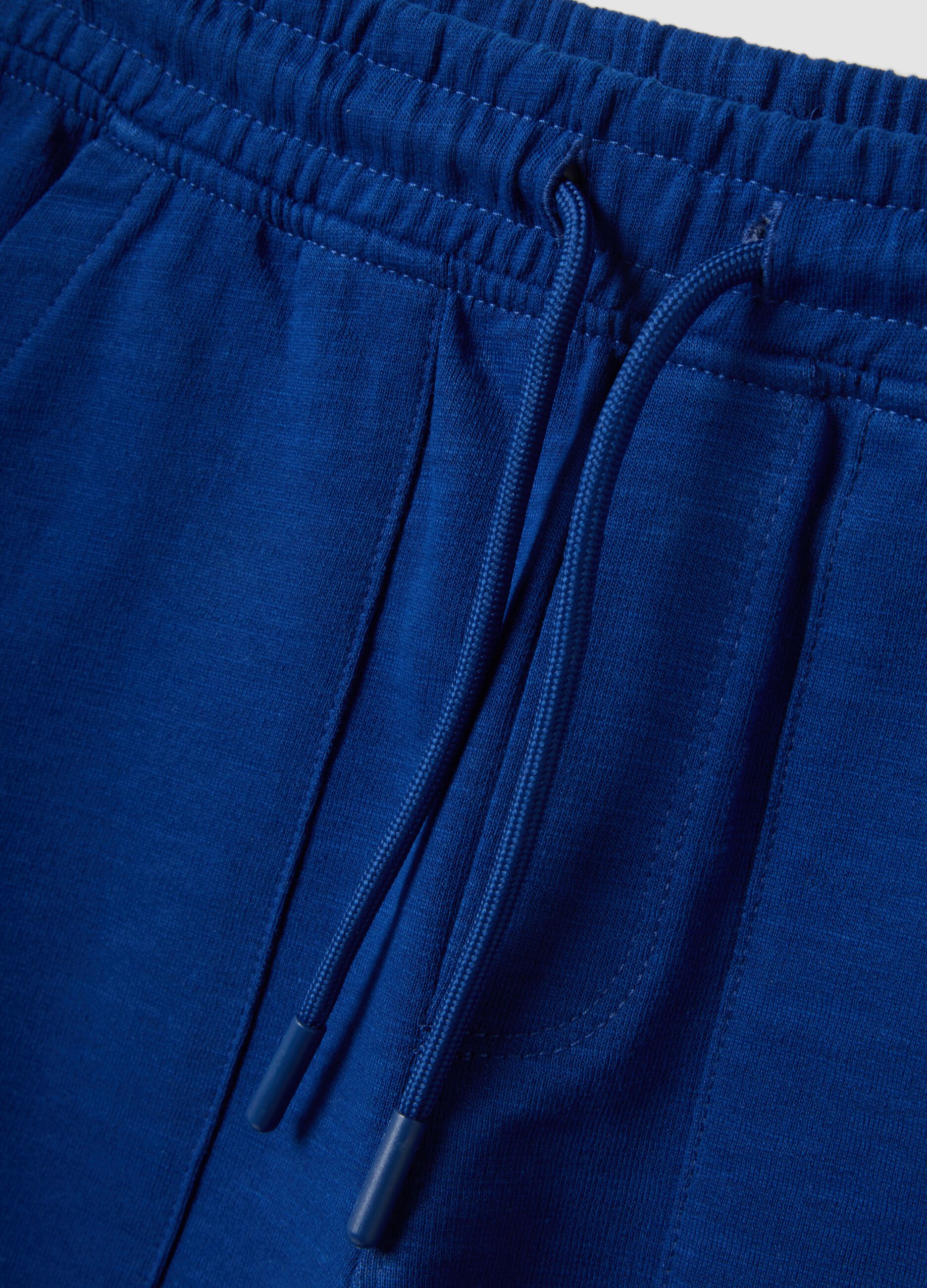 Boys&rsquo; blue pure cotton shorts with elasticated waist