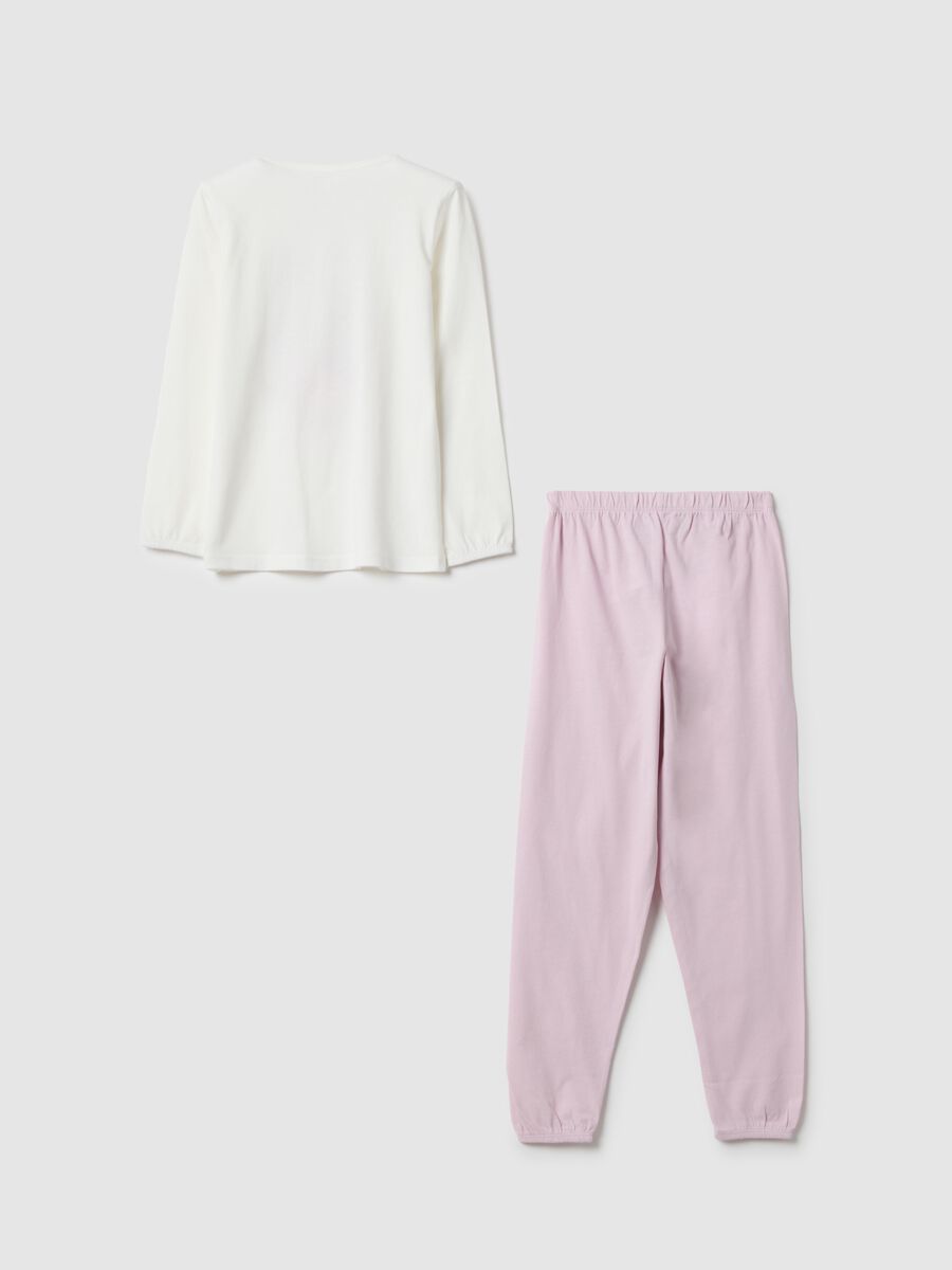 Girls' multicolour pure cotton pyjamas, regular fit_1