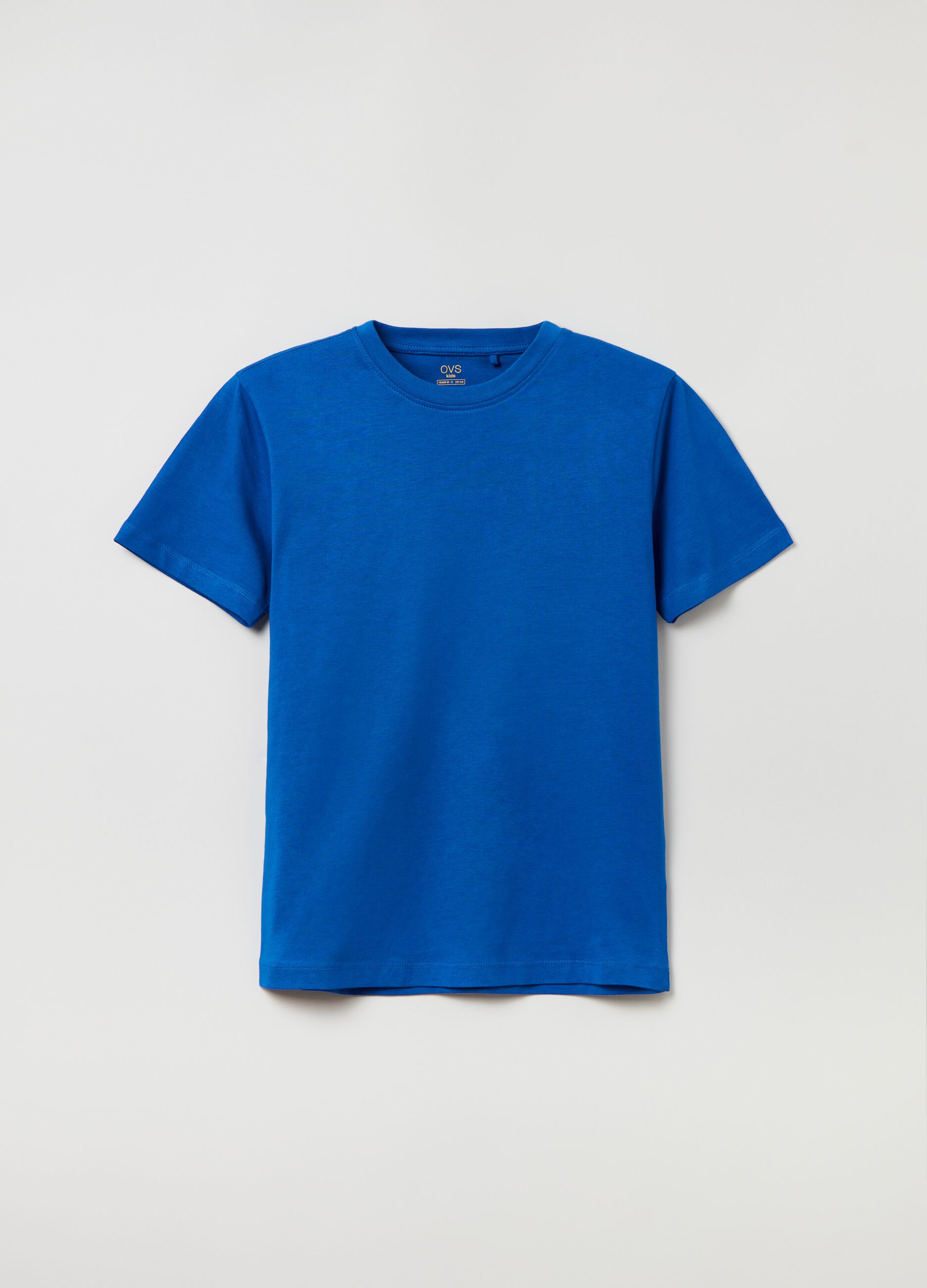 Fitness cotton T-shirt with round neck