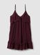 Violettes Minikleid mit Volants und tiefem Ausschnitt_4