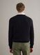 Blue pure cotton sweater with regular fit and woven design_3