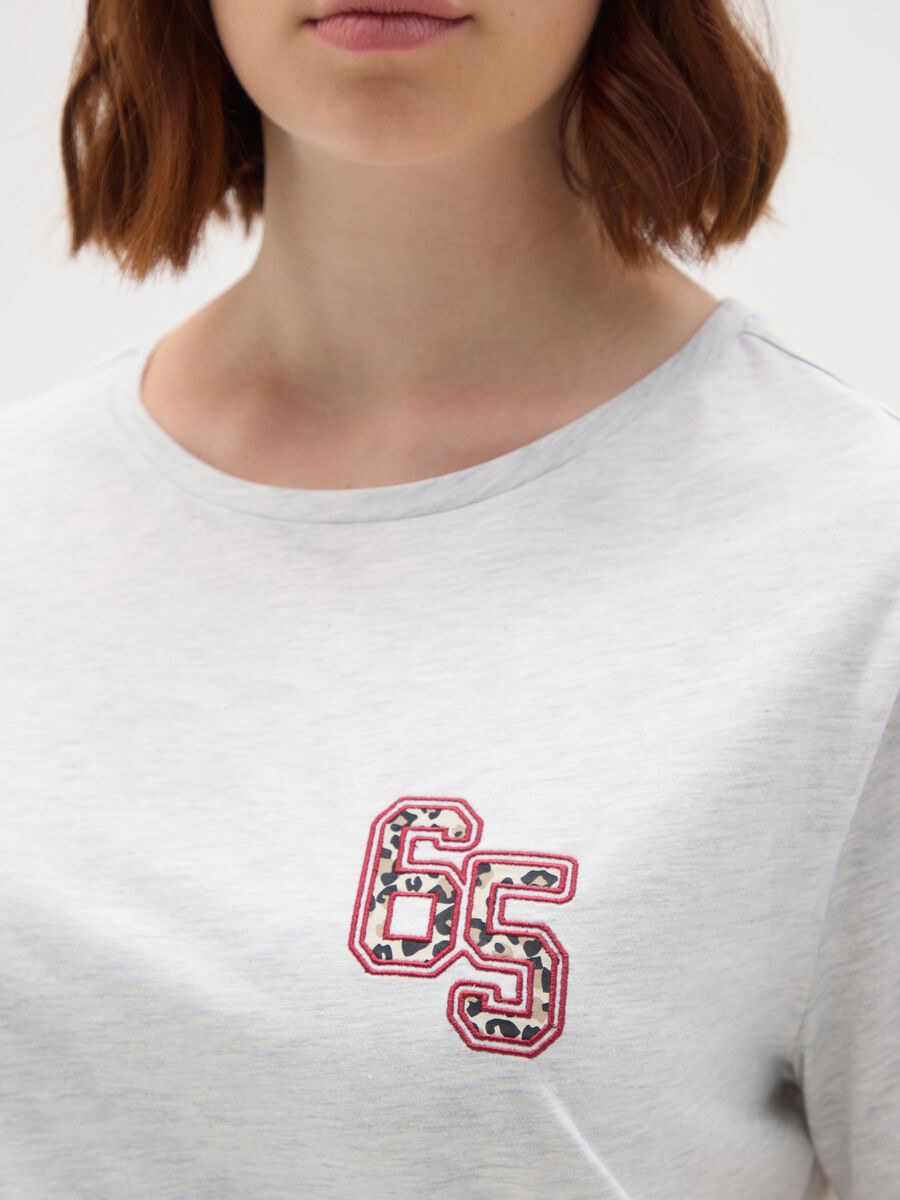 Grey women's pure cotton T-shirt_2