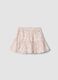 Multicolour pure cotton skirt for girls with floral pattern_0