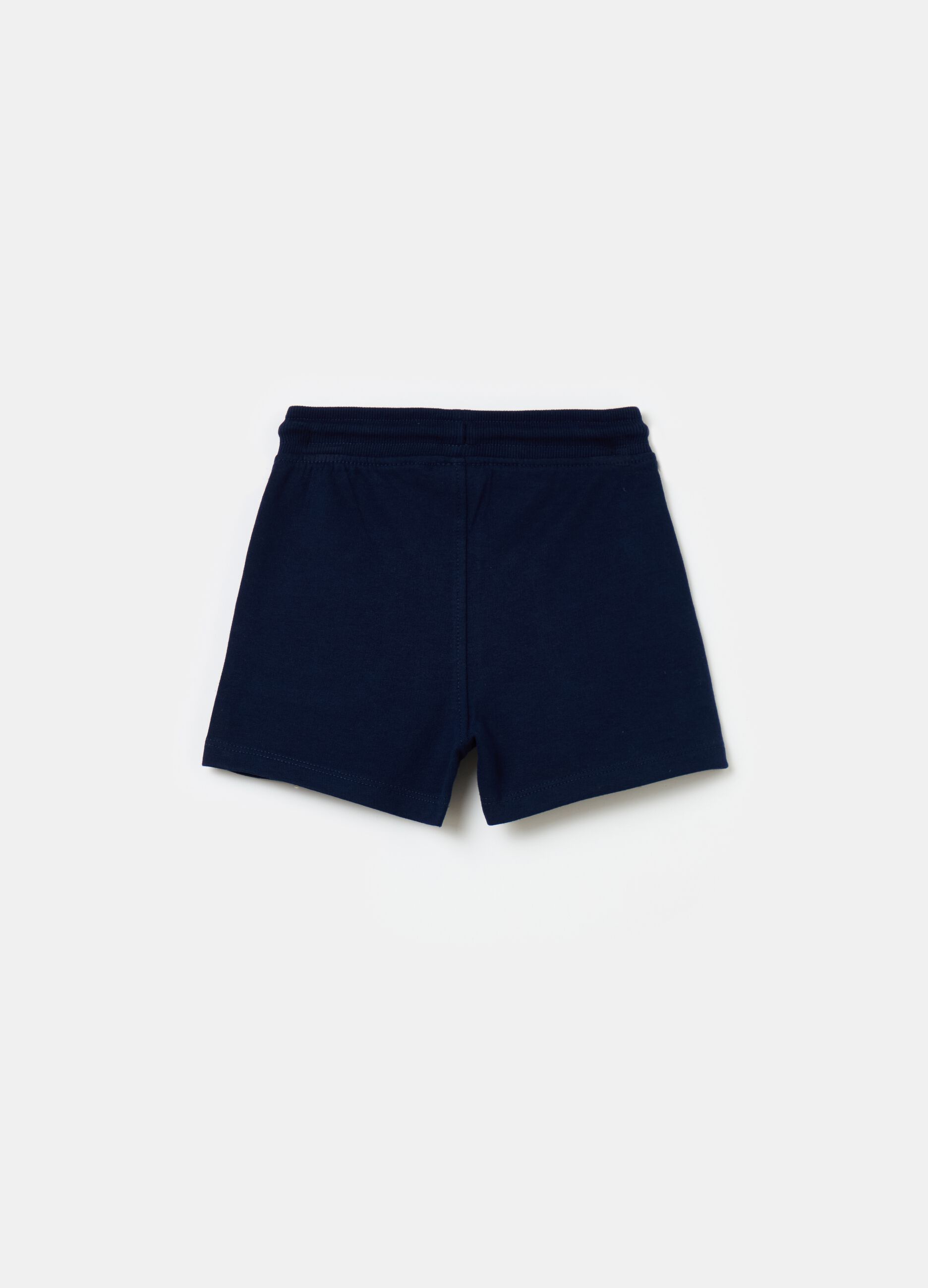 Cotton shorts with pockets and drawstring