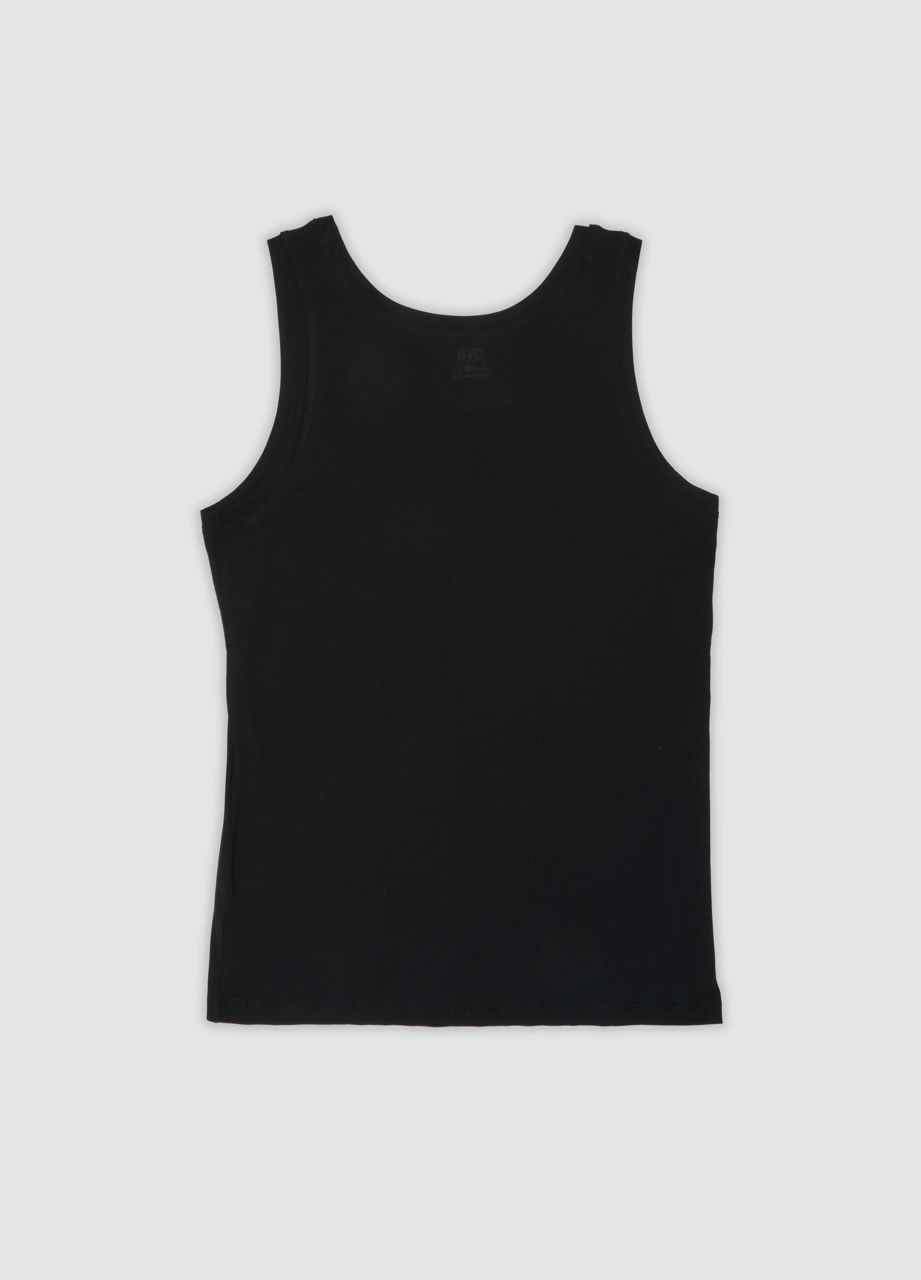 2-pack of black vests in pure extra-fine cotton
