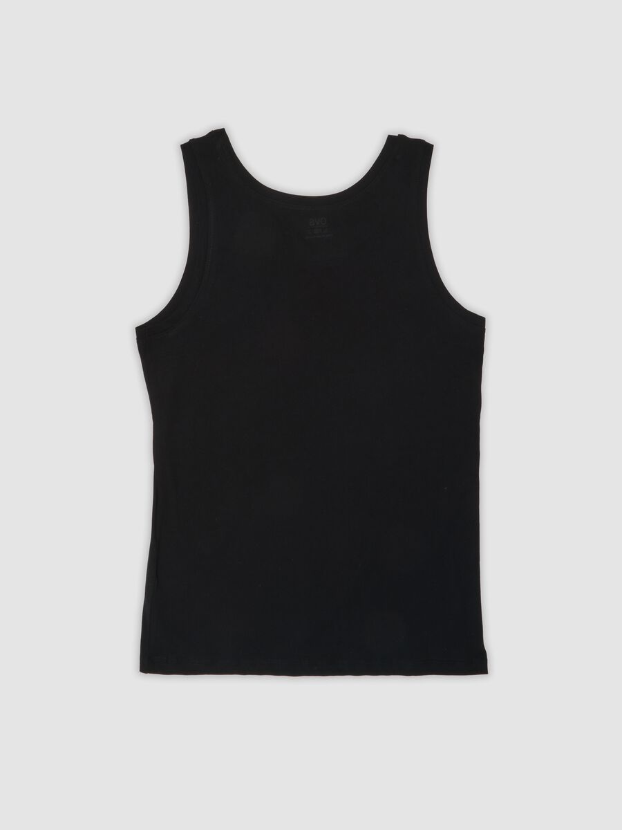 2-pack of black vests in pure extra-fine cotton_5