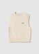 Colete bege de puro algod&atilde;o regular fit com design de tran&ccedil;as_4