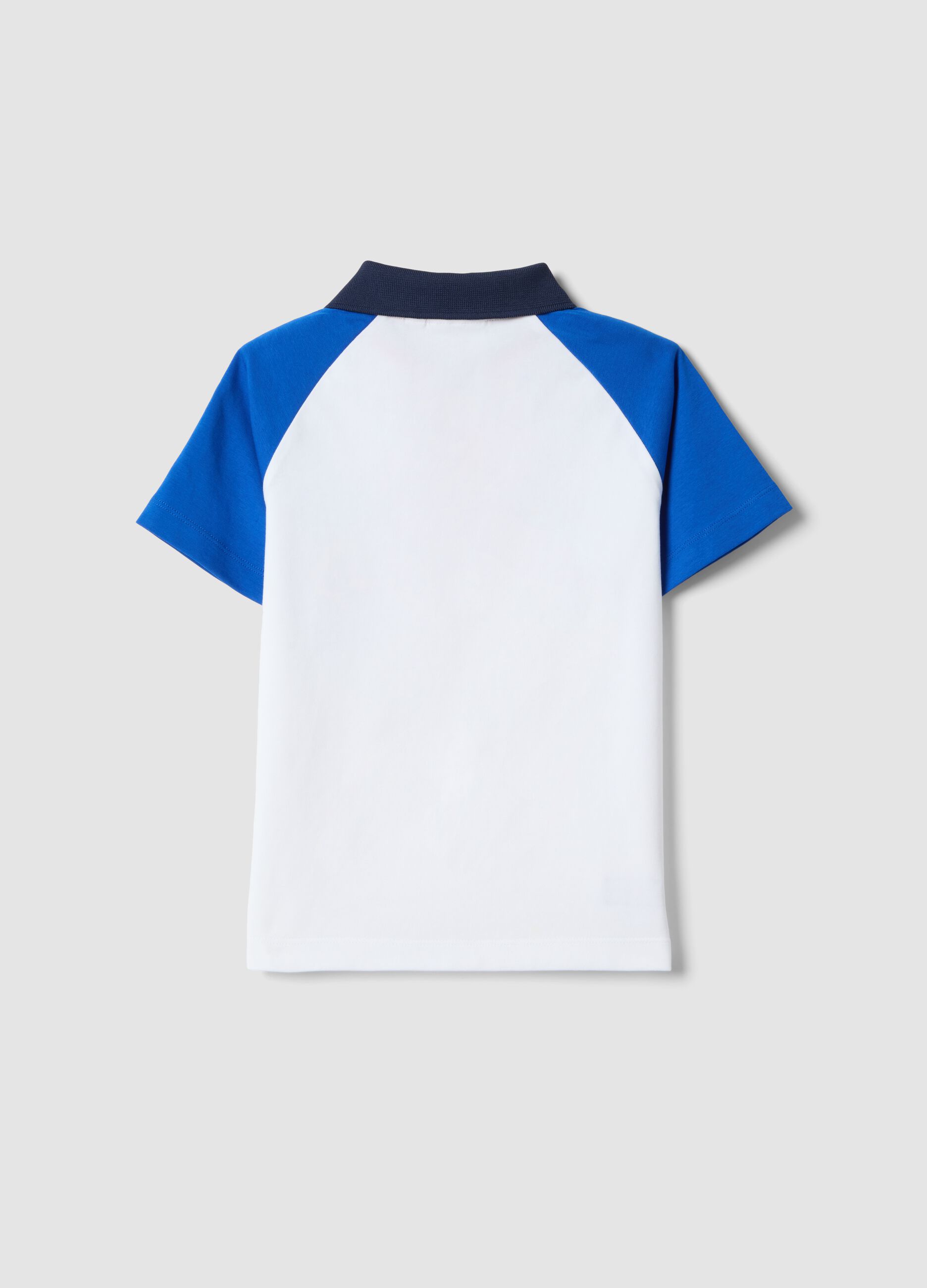 Multicolour stretch cotton oversized fit polo shirt for kids