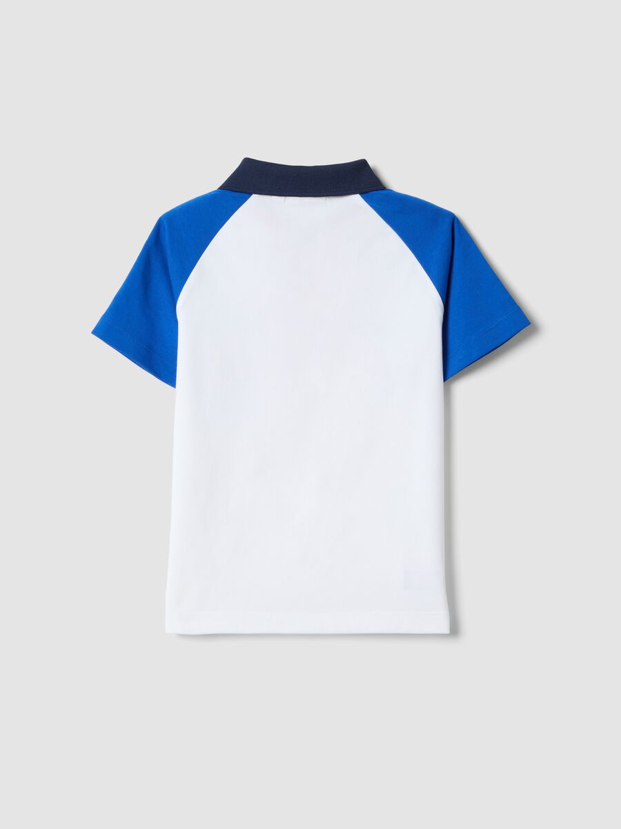 Multicolor Kinder Poloshirt aus elastischem Baumwollstoff mit Oversize-Passform_1