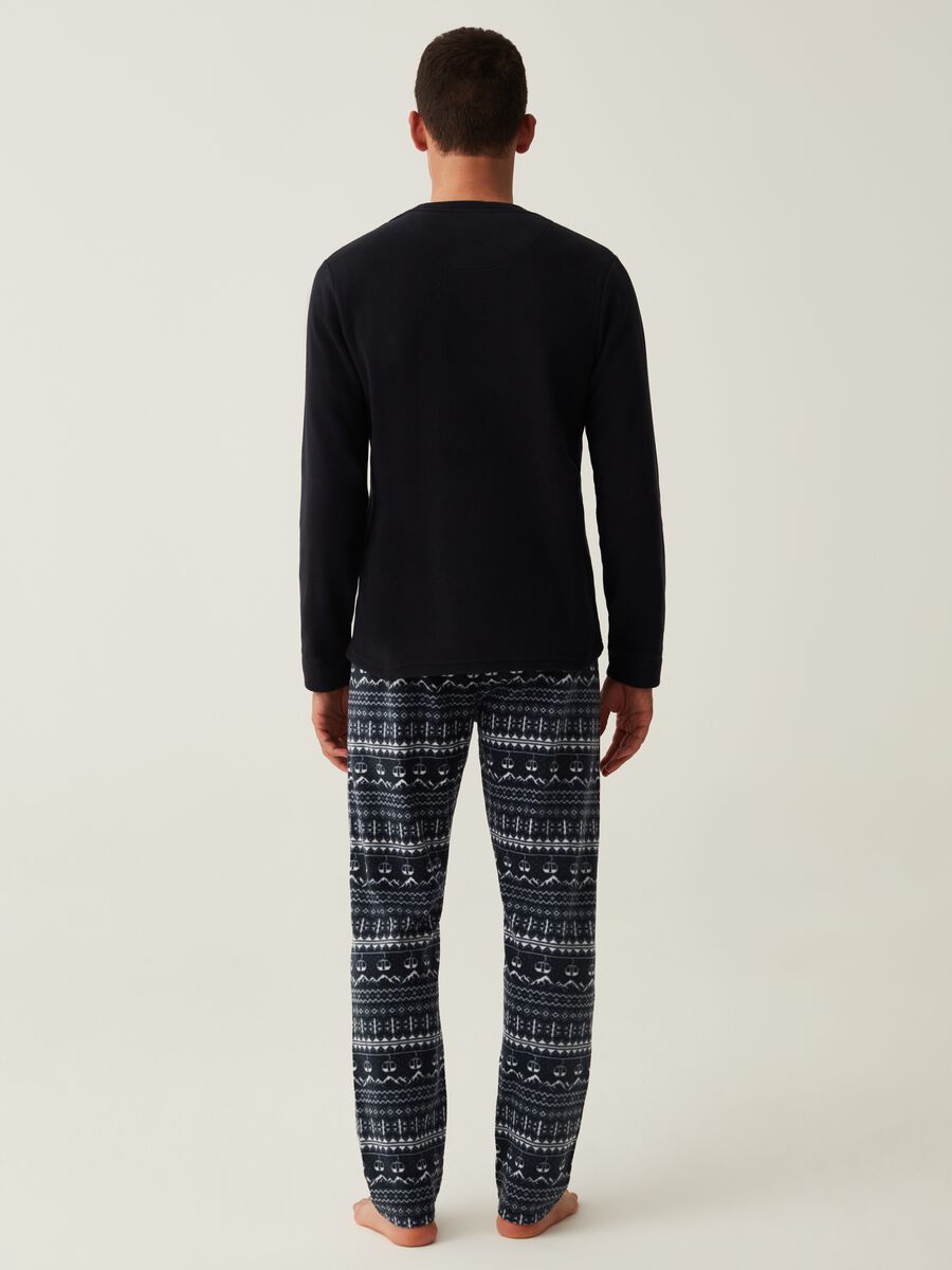 Fleece pyjamas with Norwegian pattern_2