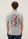 Grey printed T-shirt in pure cotton, regular fit_3