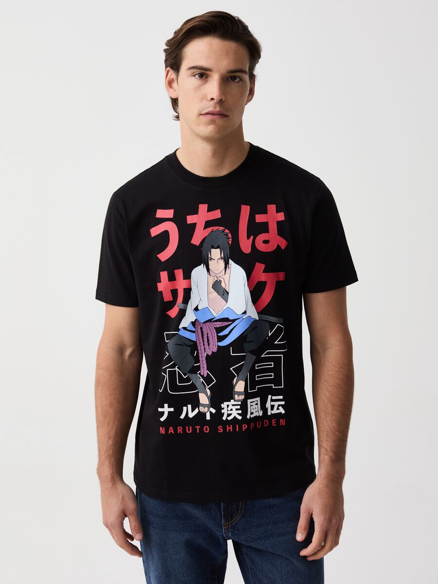 T-shirt con maxi stampa Naruto Shippuden_0