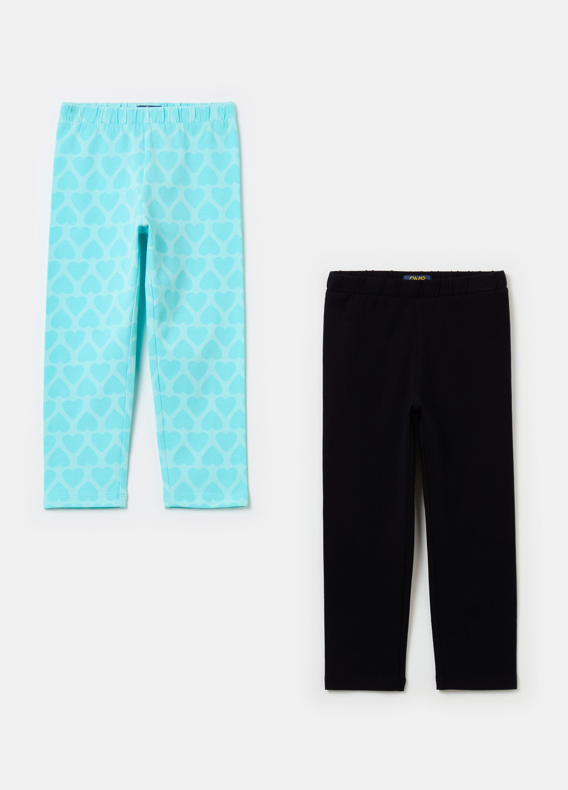 Two-pack leggings in stretch cotton