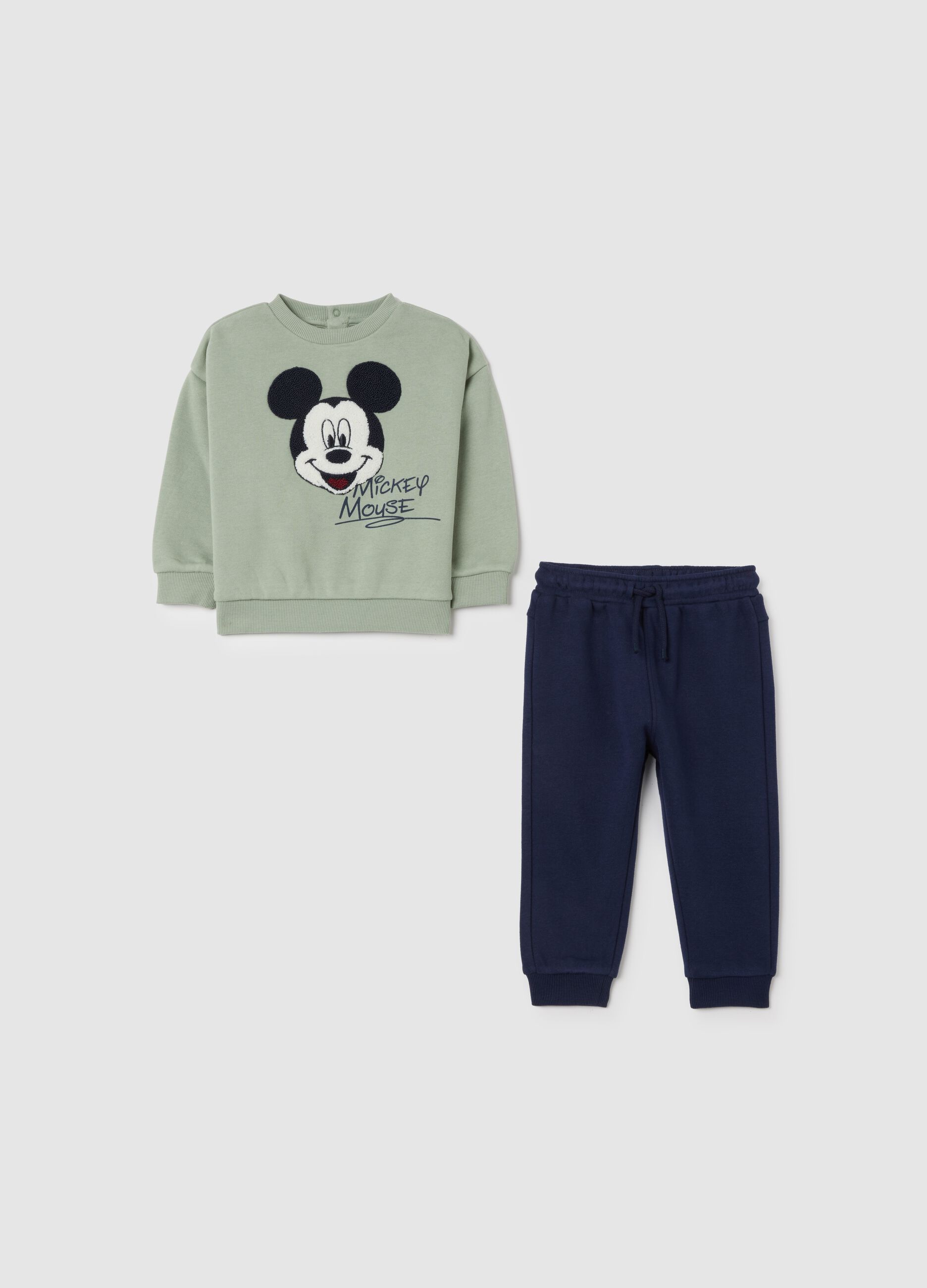 Green and Blue Cotton Blend Baby Set