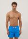 Blue swim shorts with elasticated waistband_0
