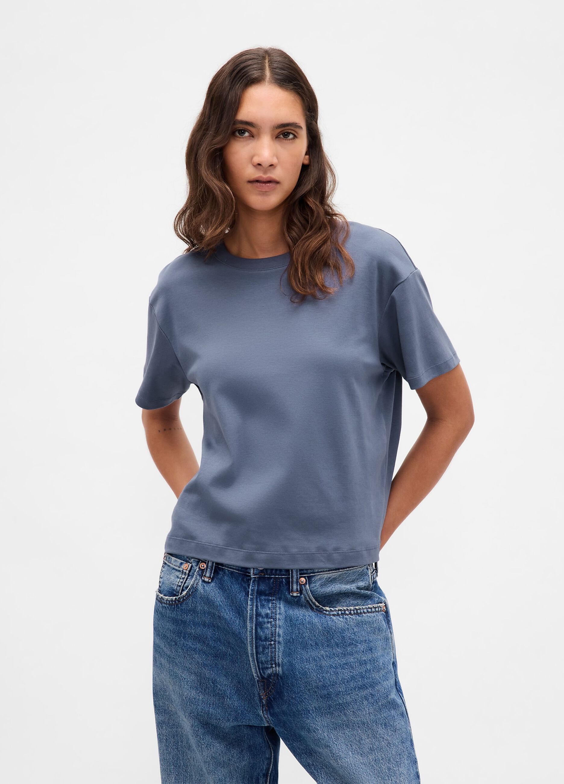 Blue Cotton T-shirt