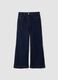 Dark blue bootcut stretch-cotton jeans_0
