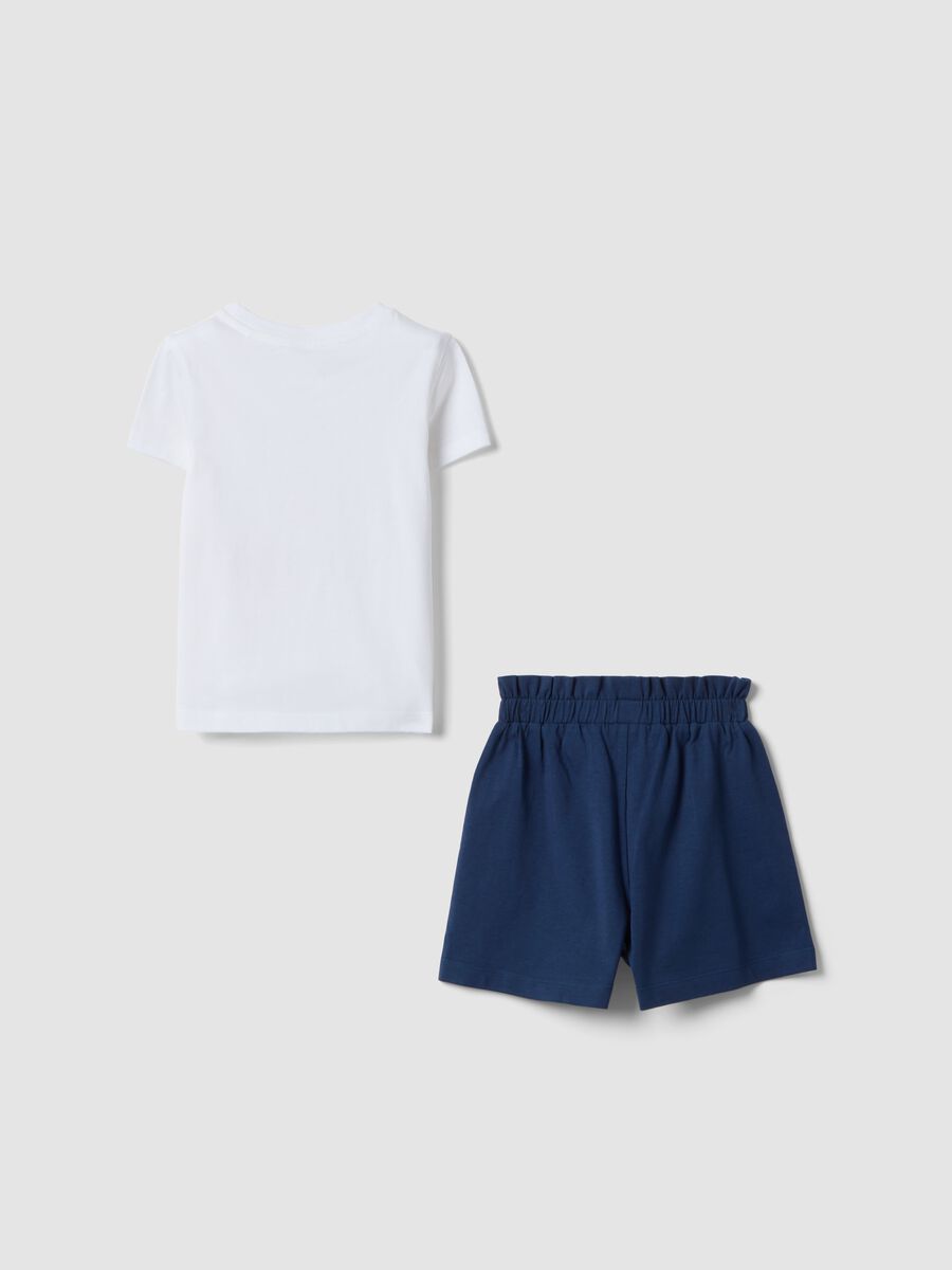 Girls' multicolour pure cotton top and shorts set with regular fit_1