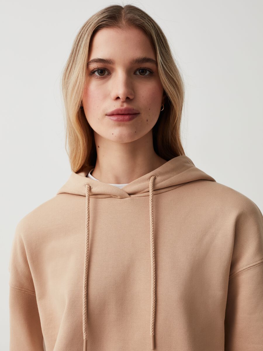 Essential sweatshirt with hood and contrasting bands_1