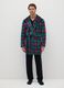 Multicolour checked coral fleece dressing gown with belt_0
