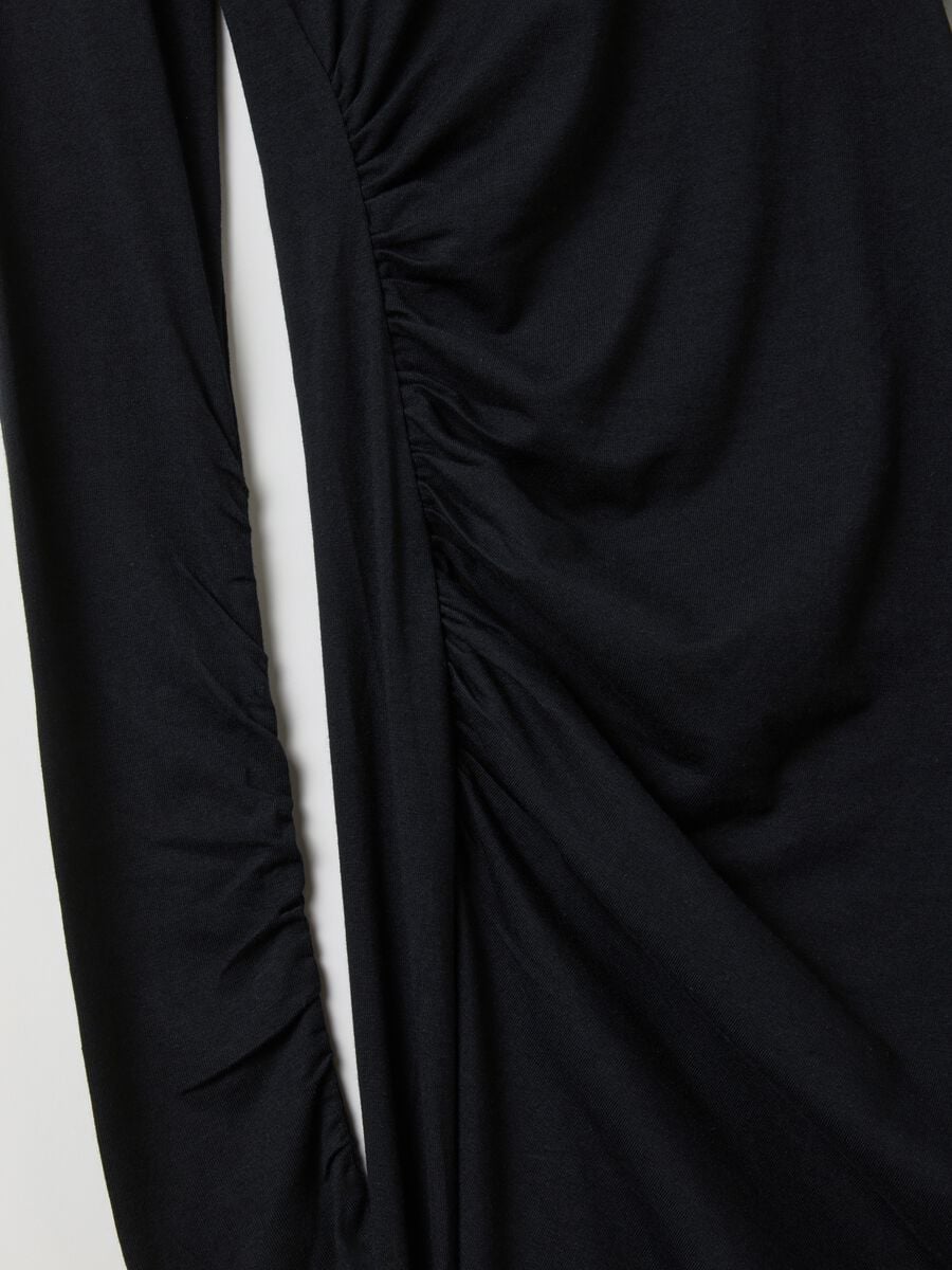 Black Mock-Neck Mini Dress_6