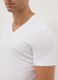 Tripack wei&szlig;e V-Ausschnitt-T-Shirts aus reiner Baumwolle im Regular Fit_3