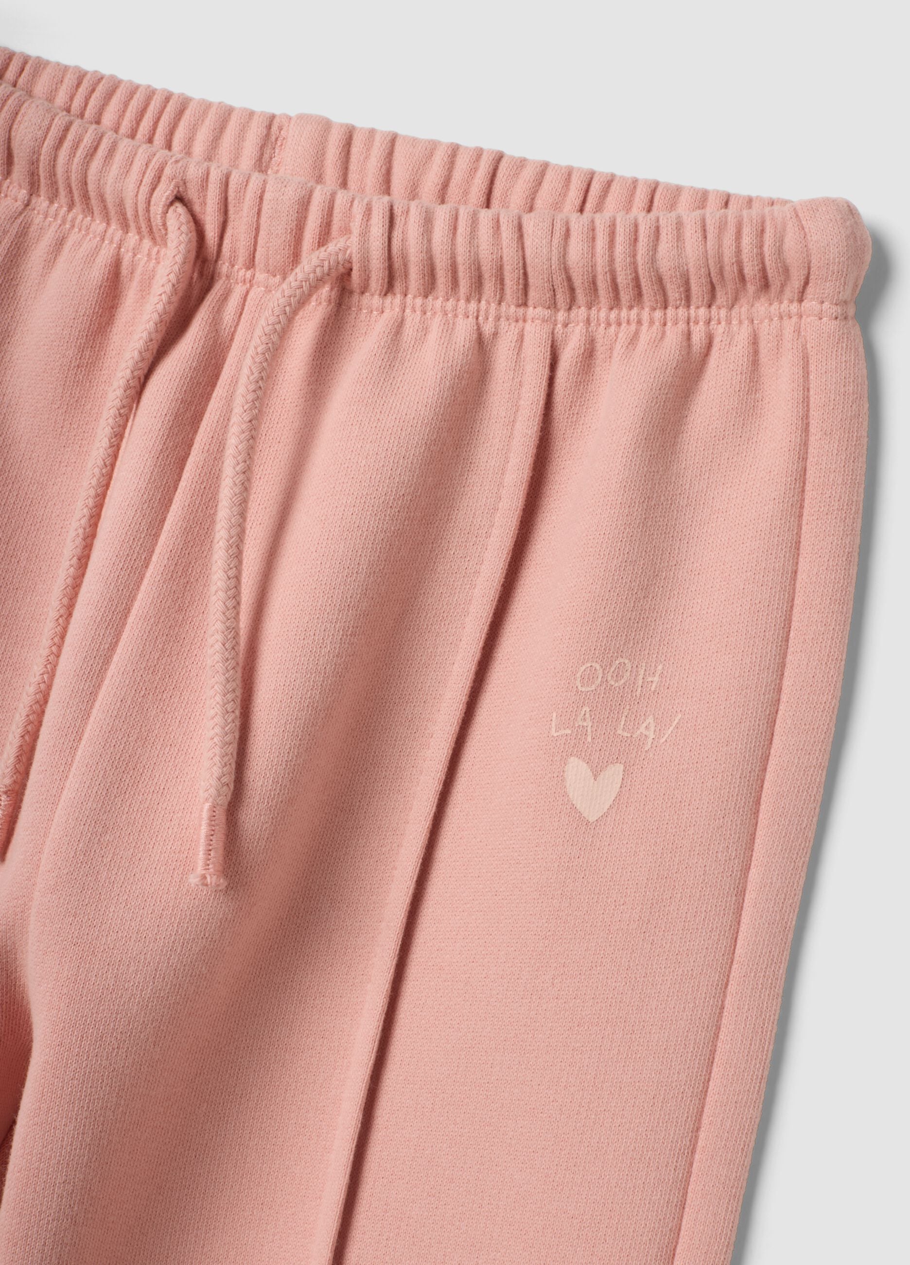 Pink pure cotton joggers