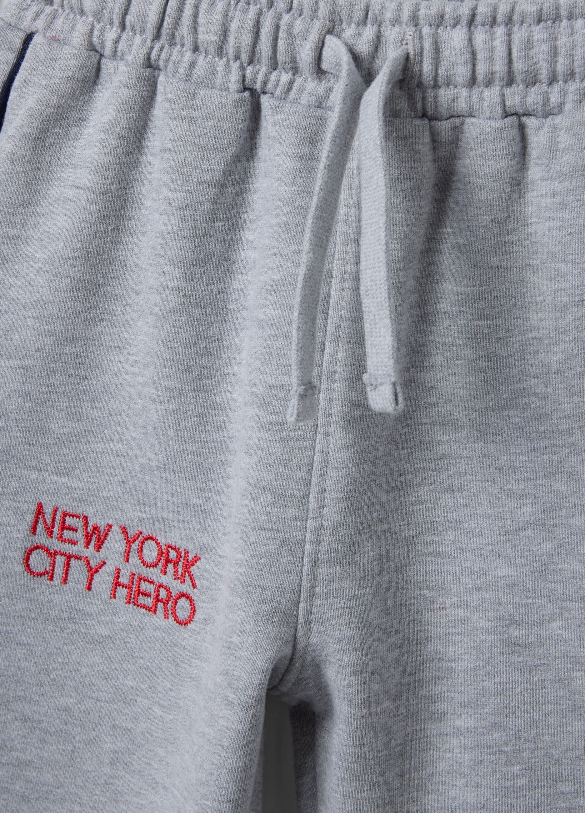 Grey oversized cotton jogging set with Spidey print for baby boy