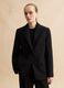 Blazer preto de mistura de viscose ajuste regular_1